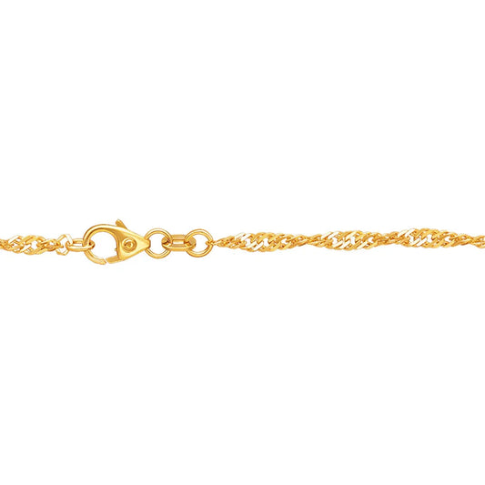 Goldkette Singapurkette Länge 19cm - Breite 2,9mm - 585-14 Karat Gold