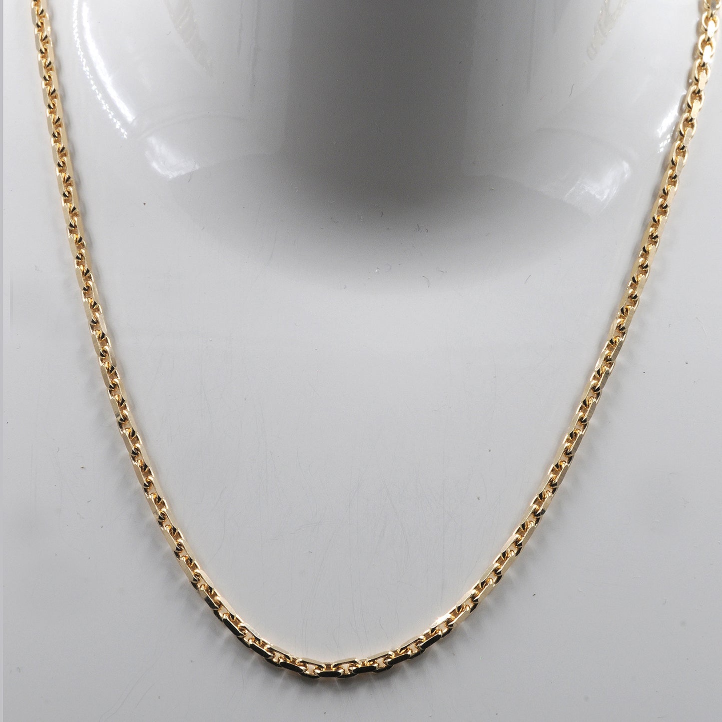 Ankerkette diamantiert Breite 2,0mm - 585-14 Karat Gold