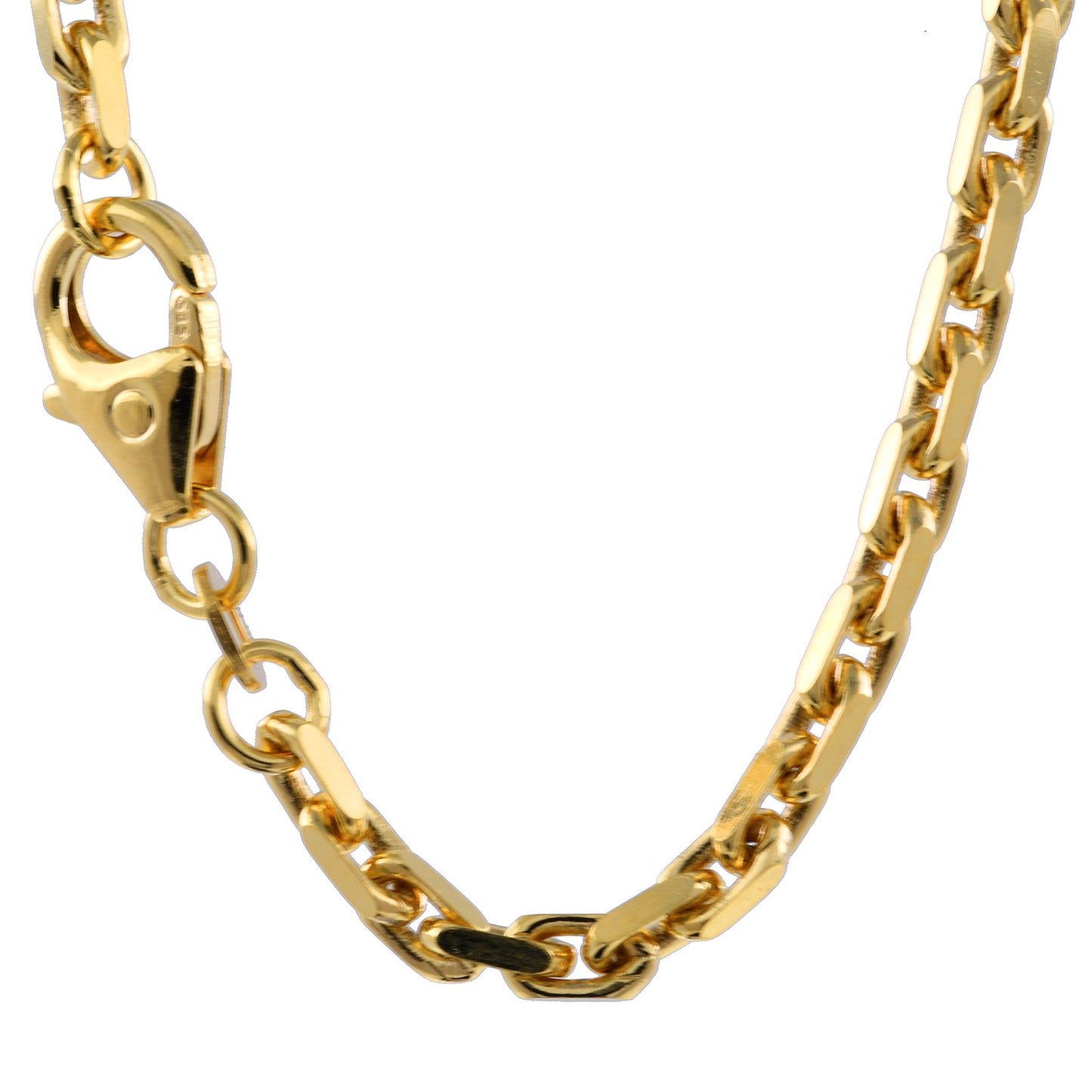Ankerkette diamantiert Breite 2,5mm - 585-14 Karat Gold