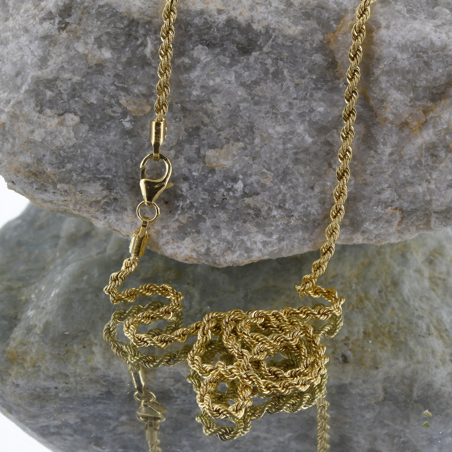 Goldkette Kordelkette Länge 45cm - Breite 2,1mm - 585-14 Karat Gold
