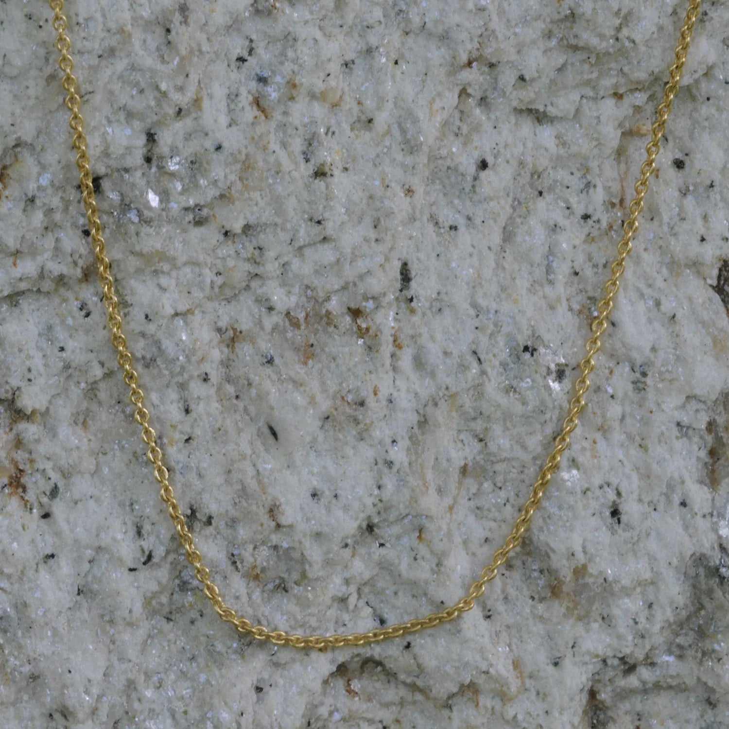 1,1 mm 60 cm 750 - 18 Karat Gold Halskette Ankerkette rund massiv Gold hochwertige Goldkette  3,5 g