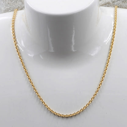 2,4 mm 45 cm 750 - 18 Karat Gold Halskette Ankerkette rund massiv Gold hochwertige Goldkette 8,8 g