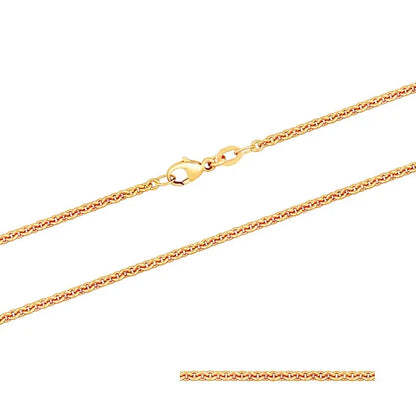 2,4 mm 60 cm 750 - 18 Karat Gold Halskette Ankerkette rund massiv Gold hochwertige Goldkette 11,8 g