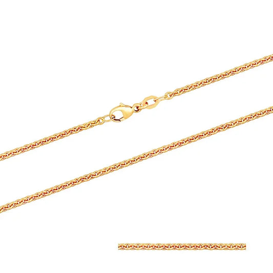 2,4 mm 60 cm 750 - 18 Karat Gold Halskette Ankerkette rund massiv Gold hochwertige Goldkette 11,8 g