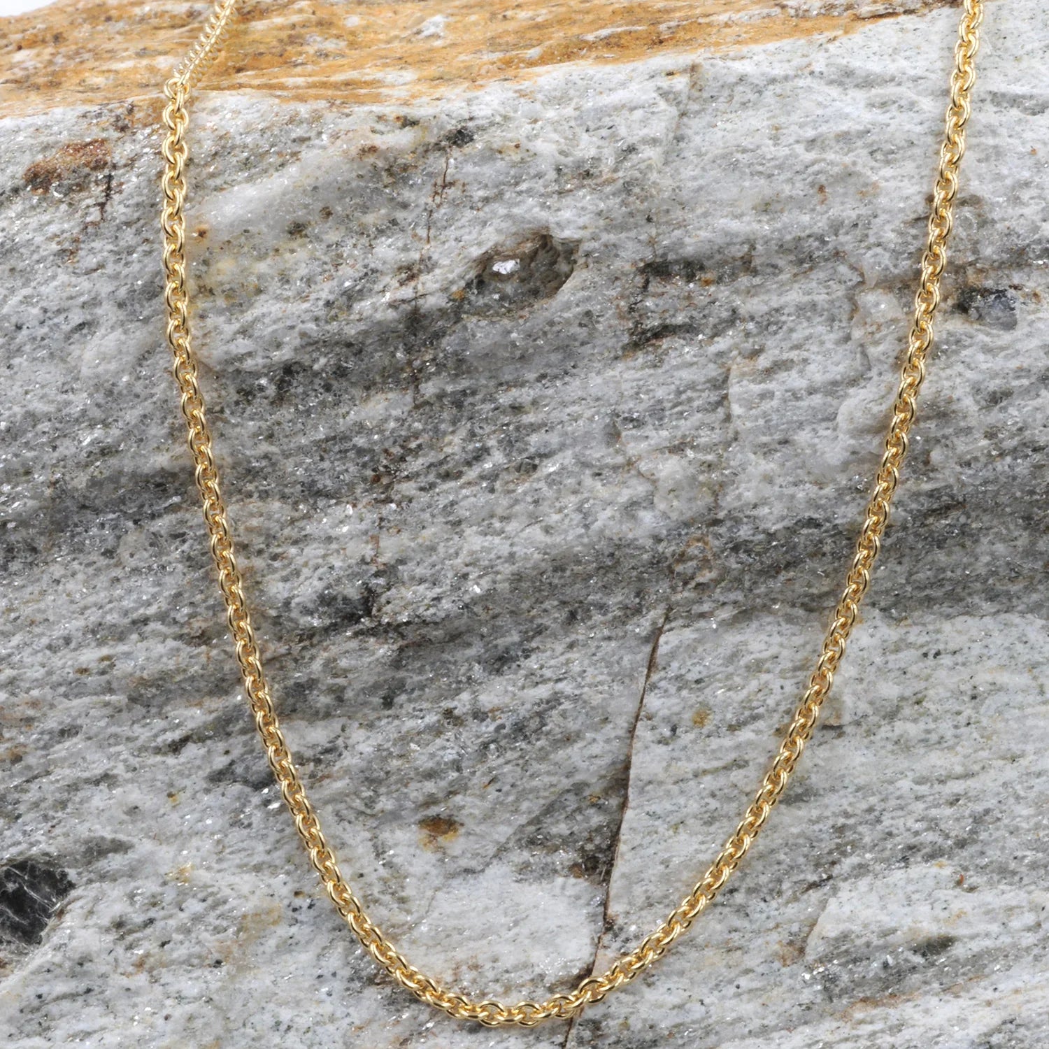 2,4 mm 60 cm 750 - 18 Karat Gold Halskette Ankerkette rund massiv Gold hochwertige Goldkette 11,8 g