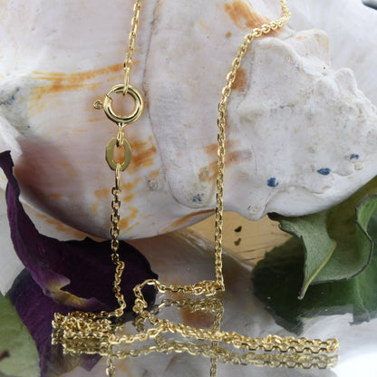 Ankerkette diamantiert Breite 1,2mm - 750-18 Karat Gold