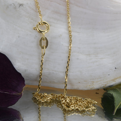 Ankerkette diamantiert Breite 1,2mm - 750-18 Karat Gold