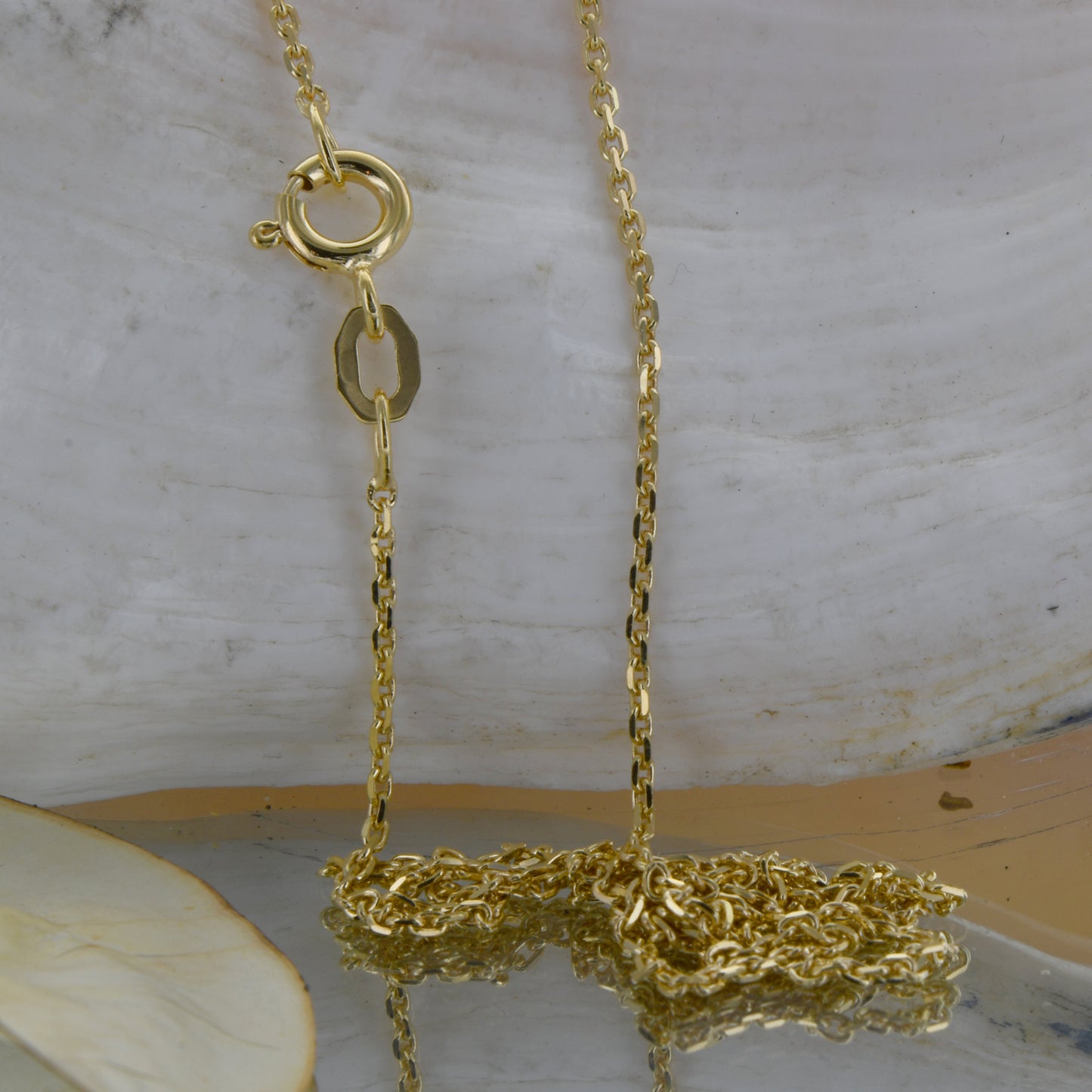 Ankerkette diamantiert Breite 1,2mm - 750-18 Karat Gold