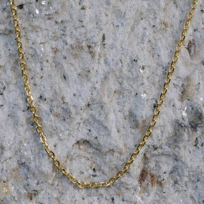 Ankerkette diamantiert Breite 1,2mm - 750-18 Karat Gold