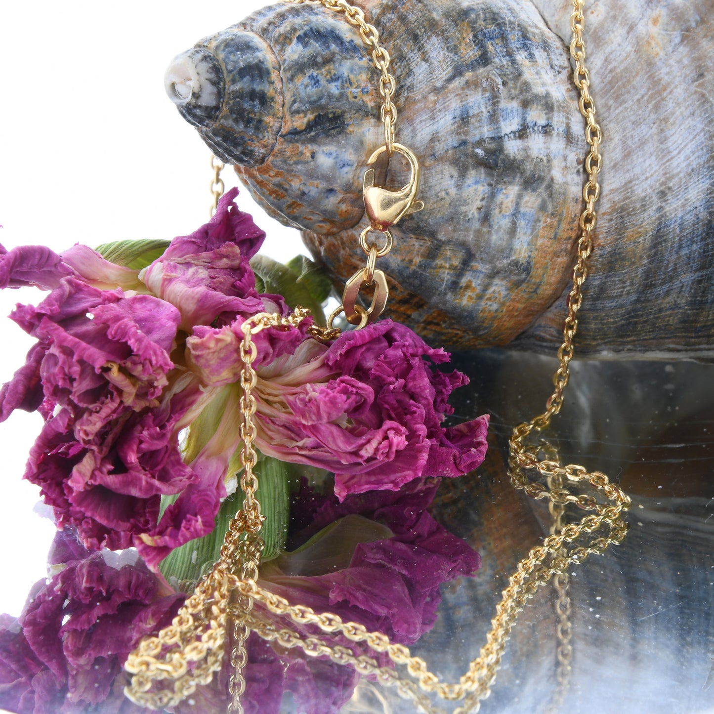 Ankerkette diamantiert Breite 1,3mm - 750-18 Karat Gold