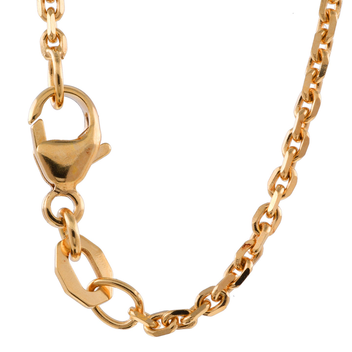 Ankerkette diamantiert Breite 1,7mm - 750-18 Karat Gold