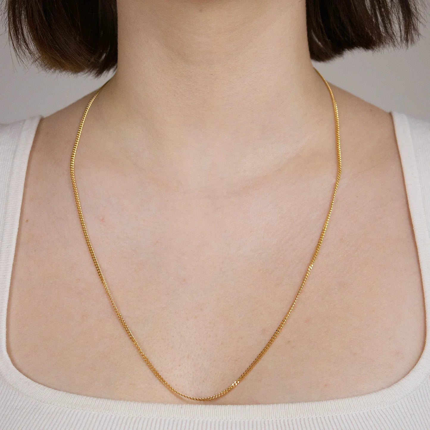 Goldkette Panzerkette Länge 60cm - Breite 2,1mm - 750-18 Karat Gold