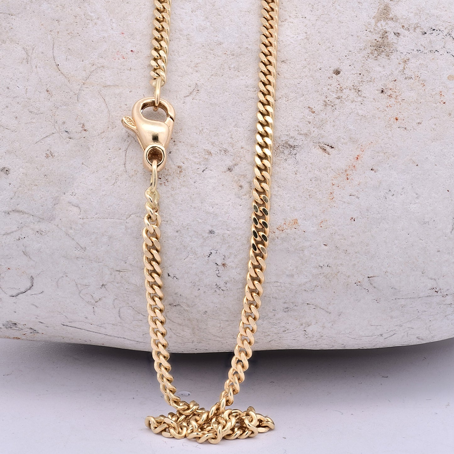 Panzerkette Halskette Breite 2.1 mm - 750 - 18 Karat Gold Auswahl