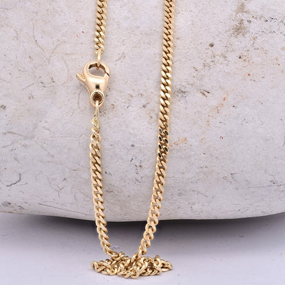 Panzerkette Halskette Breite 2.1 mm - 750 - 18 Karat Gold Auswahl