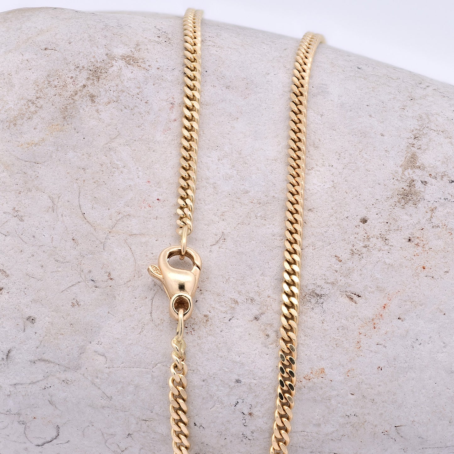 Panzerkette Halskette Breite 2.1 mm - 750 - 18 Karat Gold Auswahl