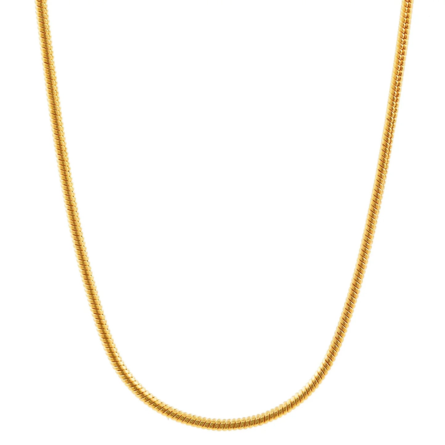 0,9 mm 40 cm 750 - 18 Karat Gold Halskette Schlangenkette rund massiv Gold hochwertige Goldkette  4,0 g
