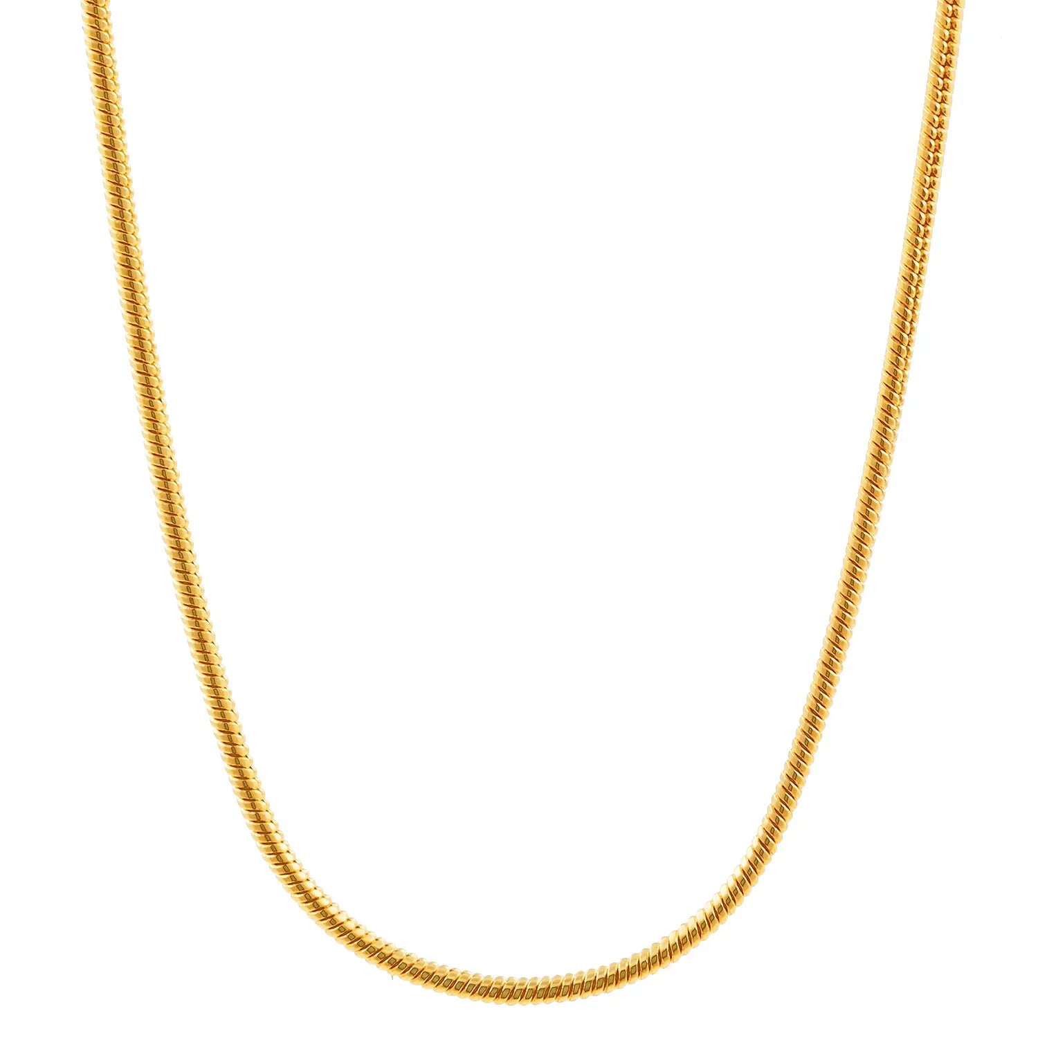 0,9 mm 40 cm 750 - 18 Karat Gold Halskette Schlangenkette rund massiv Gold hochwertige Goldkette  4,0 g
