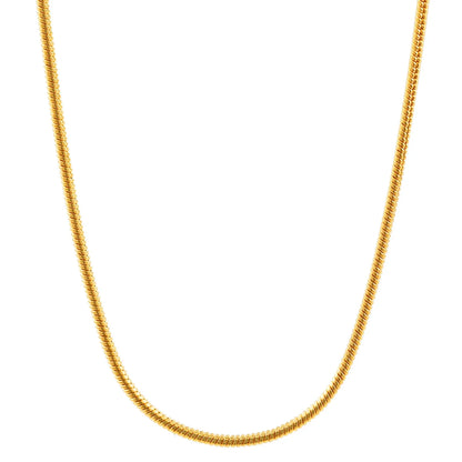 0,9 mm 40 cm 750 - 18 Karat Gold Halskette Schlangenkette rund massiv Gold hochwertige Goldkette  4,0 g