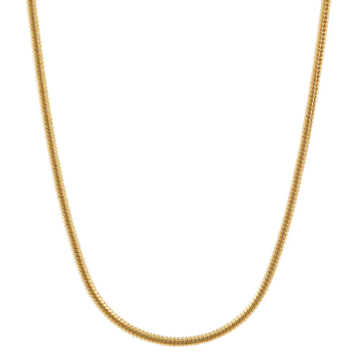 0,9 mm 50 cm 750 - 18 Karat Gold Halskette Schlangenkette rund massiv Gold hochwertige Goldkette  4,8 g