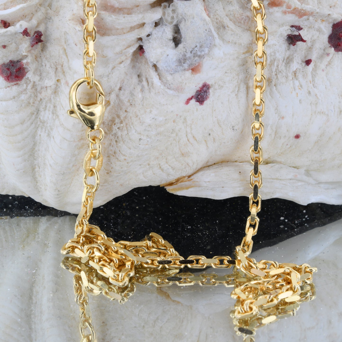Ankerkette diamantiert Breite 2,0mm - 750-18 Karat Gold