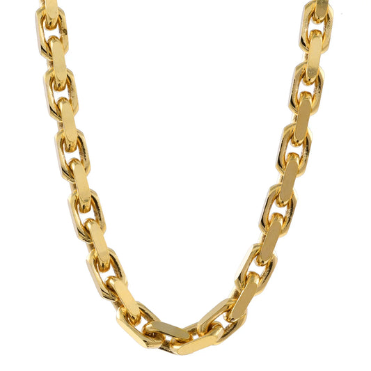 2,5 mm 45 cm 750 - 18 Karat Gold Halskette Ankerkette diamantiert massiv Gold hochwertige Goldkette 17,6 g