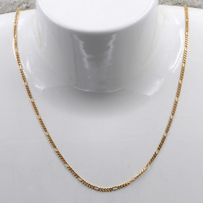 1,5 mm750 - 18 Karat Gold Halskette Figarokette massiv Gold hochwertige Goldkette  - Länge nach Wahl