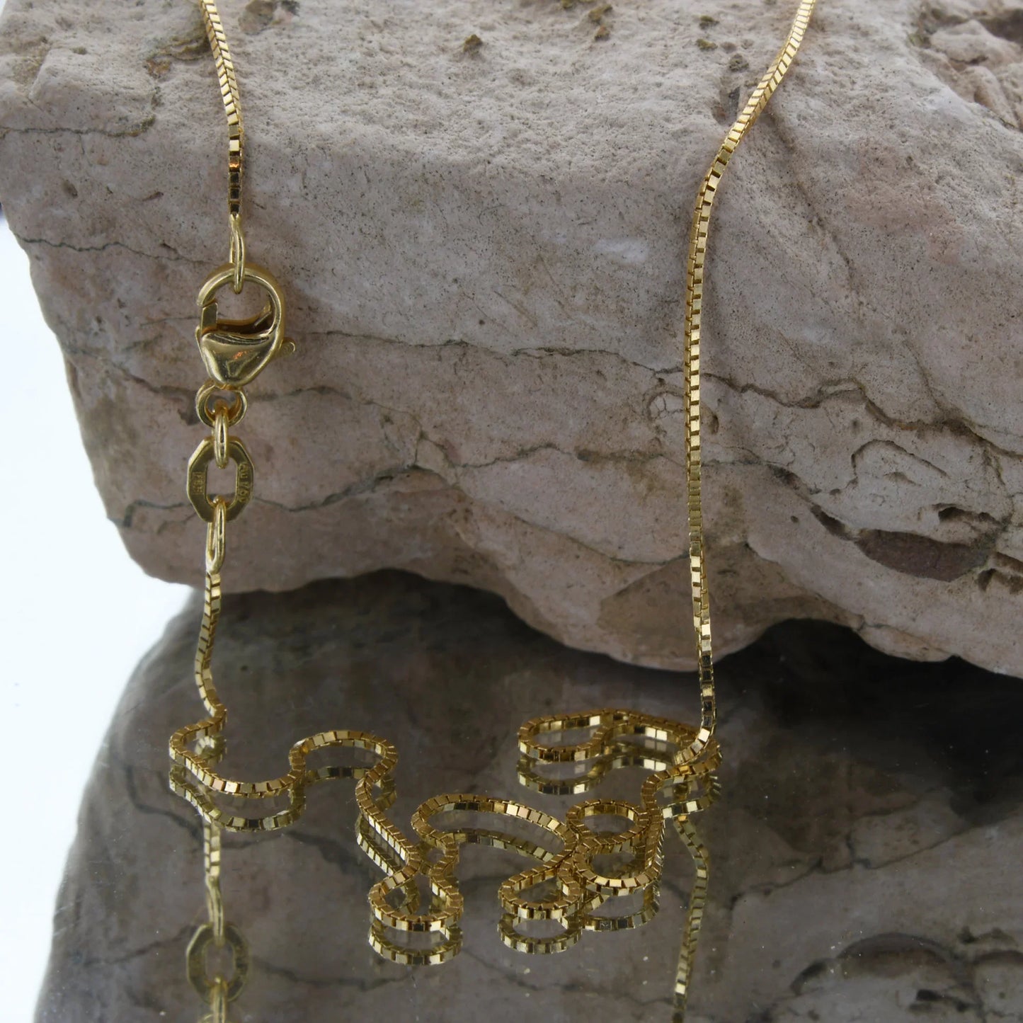 Goldkette Venezianerkette Länge 45cm - Breite 0,7mm - 750-18 Karat Gol
