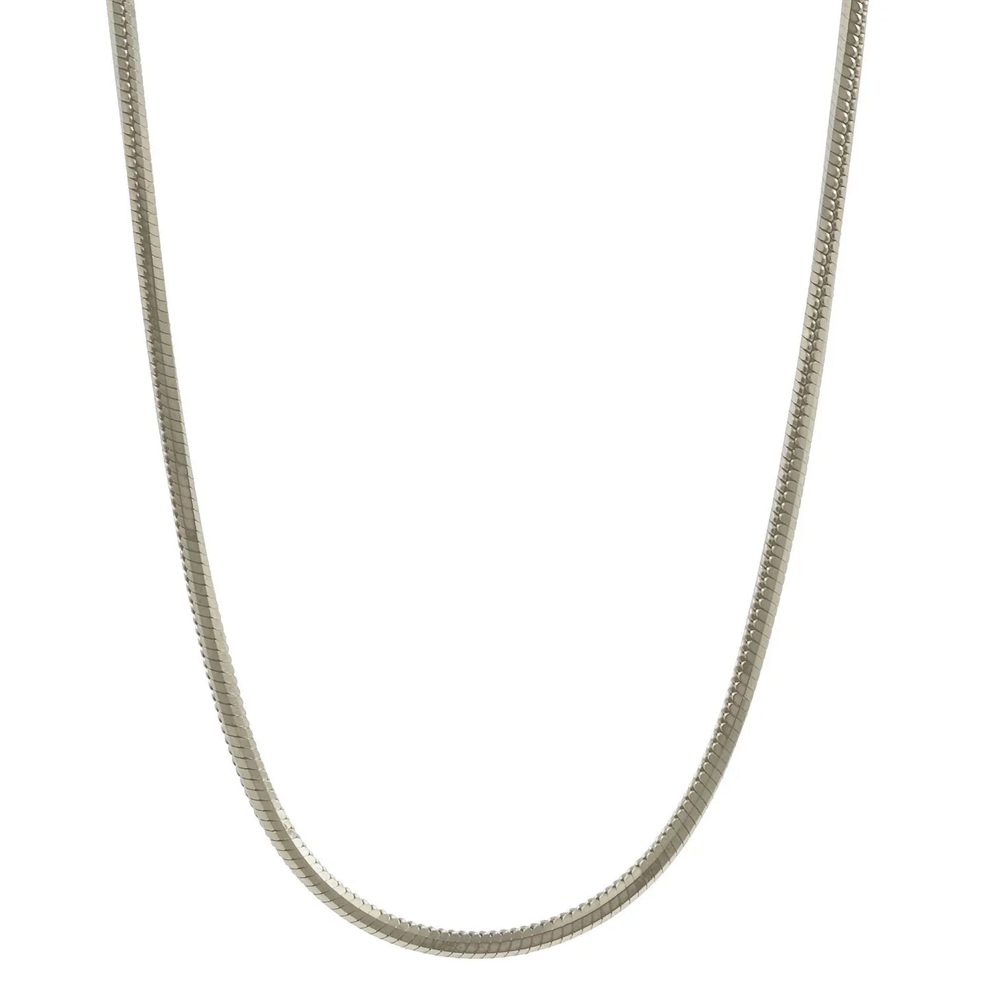 0,8 mm 42 cm 333 - 8 Karat Weißgold Schlangenkette diamantiert massiv Gold hochwertige Goldkette  2,2 g