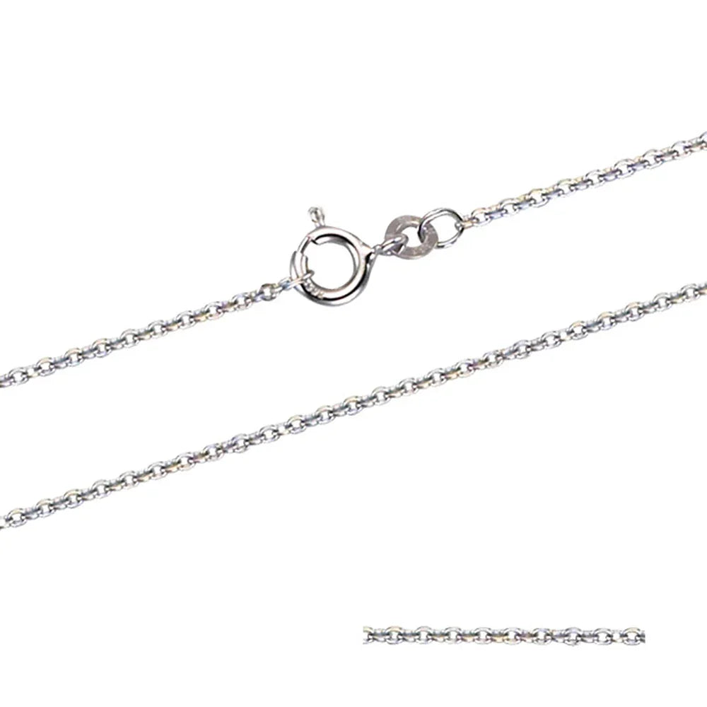 1,5 mm 50 cm 750 - 18 Karat Weißgold Ankerkette rund massiv Gold hochwertige Goldkette  4,1 g
