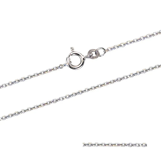 1,5 mm 50 cm 750 - 18 Karat Weißgold Ankerkette rund massiv Gold hochwertige Goldkette  4,1 g