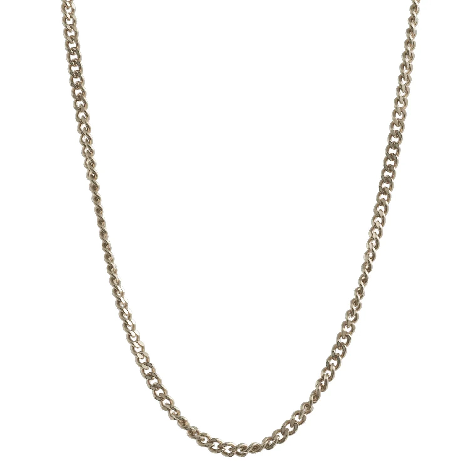 1,1 mm 45 cm 750 - 18 Karat Weißgold Panzerkette massiv Gold hochwertige Goldkette  2,4 g