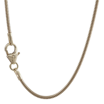 1,4 mm 42 cm 750 - 18 Karat Weißgold Schlangenkette rund massiv Gold hochwertige Goldkette  6,1 g