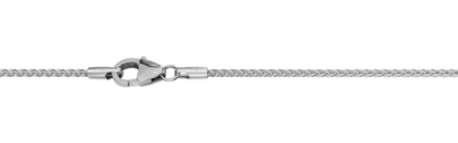 1,3 mm 50 cm 585 - 14 Karat Weißgold Zopfkette massiv Gold hochwertige Goldkette  3,5 g