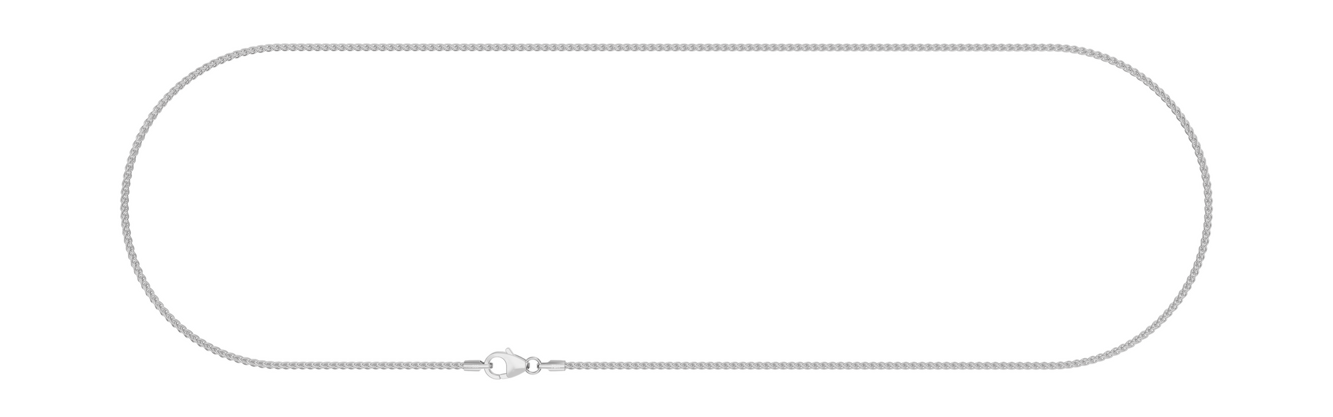 1,3 mm 50 cm 585 - 14 Karat Weißgold Zopfkette massiv Gold hochwertige Goldkette  3,5 g