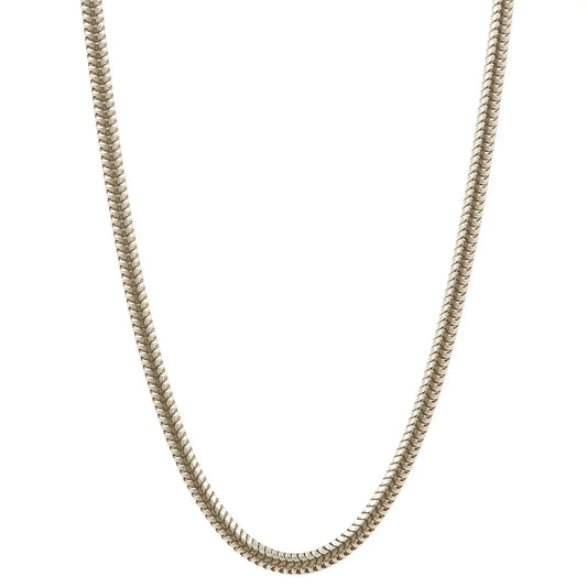 1,6 mm 42 cm 585 - 14 Karat Weißgold Schlangenkette rund massiv Gold hochwertige Goldkette  5,6 g