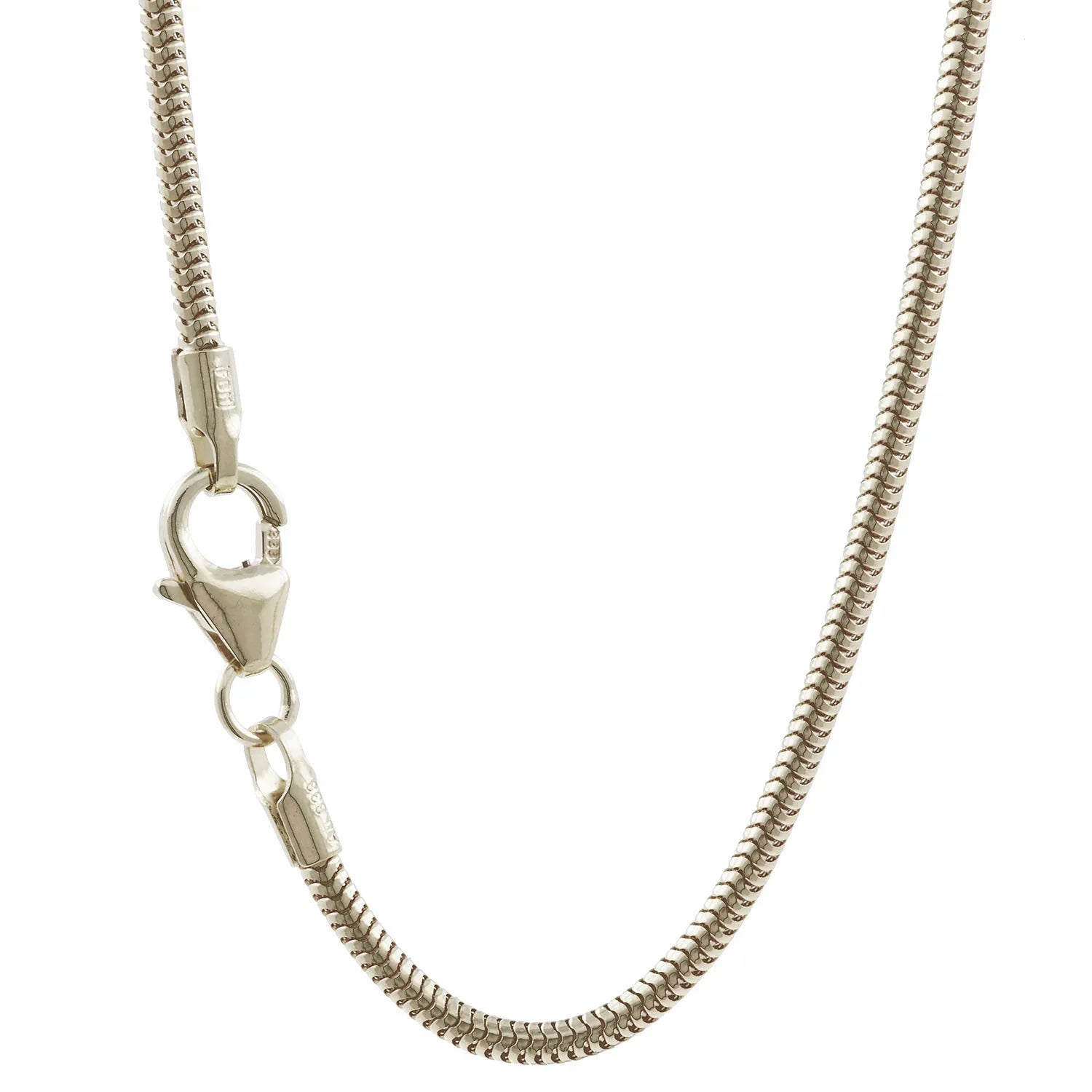 1,6 mm 42 cm 585 - 14 Karat Weißgold Schlangenkette rund massiv Gold hochwertige Goldkette  5,6 g