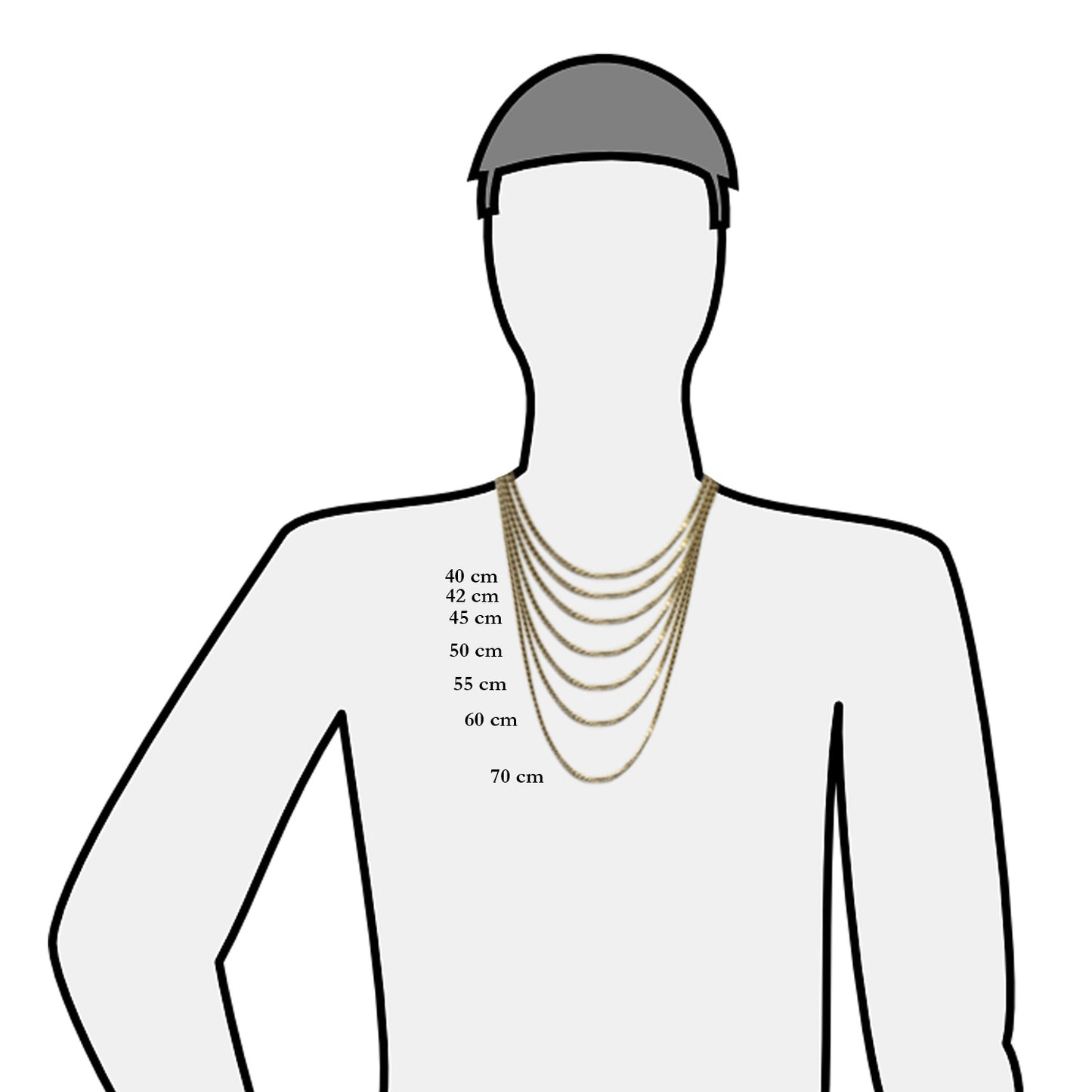 Edle Echt Goldkette Breiten 0,8mm-6,0mm  Panzerkette 333-8 Karat Gold