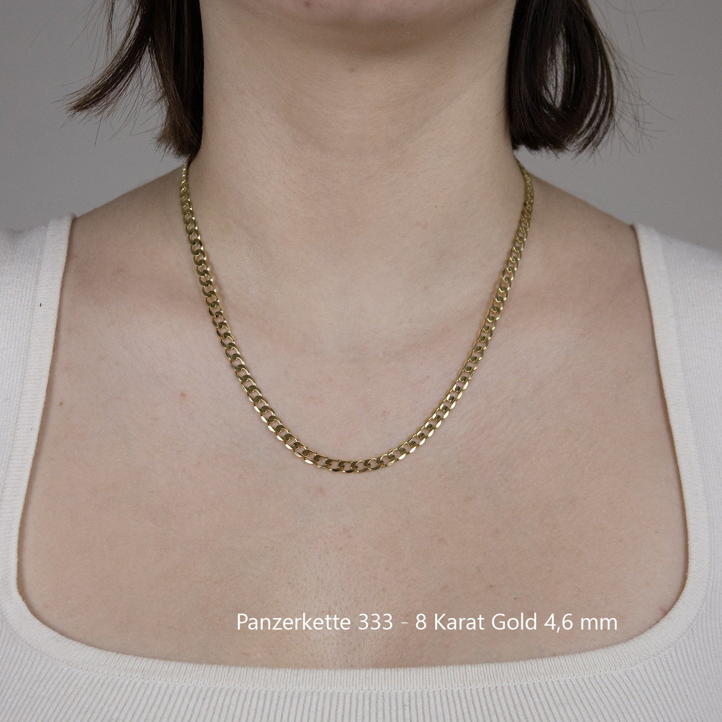 Edle Echt Goldkette Breiten 0,8mm-6,0mm  Panzerkette 333-8 Karat Gold