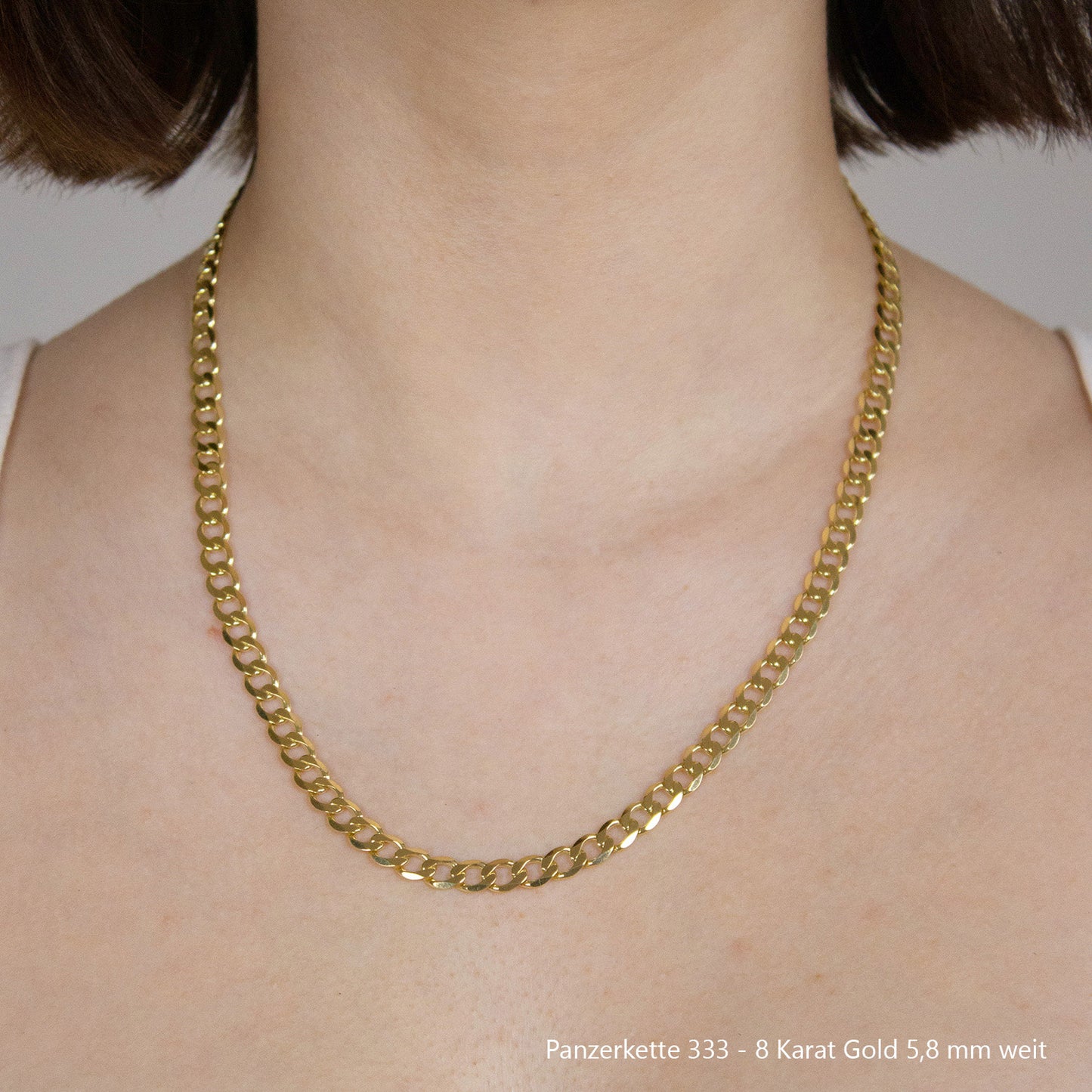 Edle Echt Goldkette Breiten 0,8mm-6,0mm  Panzerkette 333-8 Karat Gold