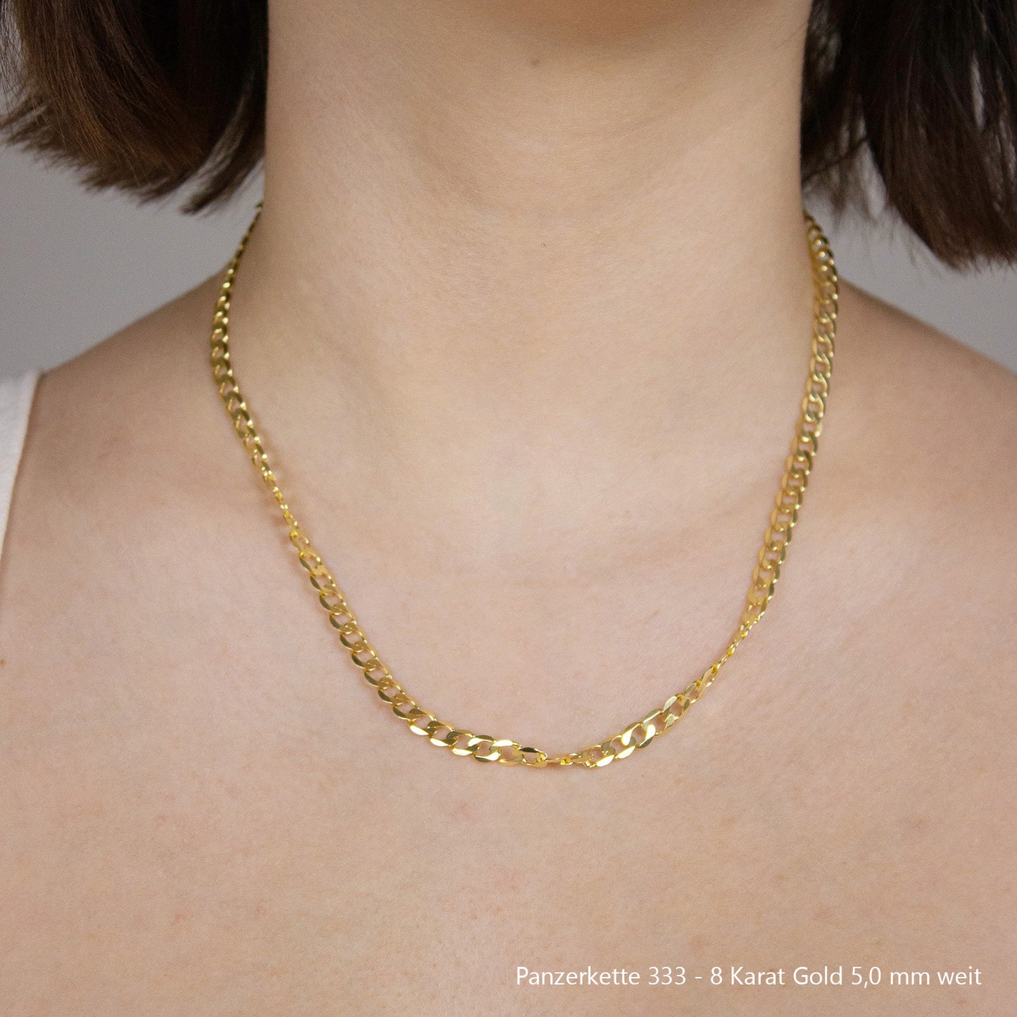 Edle Echt Goldkette Breiten 0,8mm-6,0mm  Panzerkette 333-8 Karat Gold