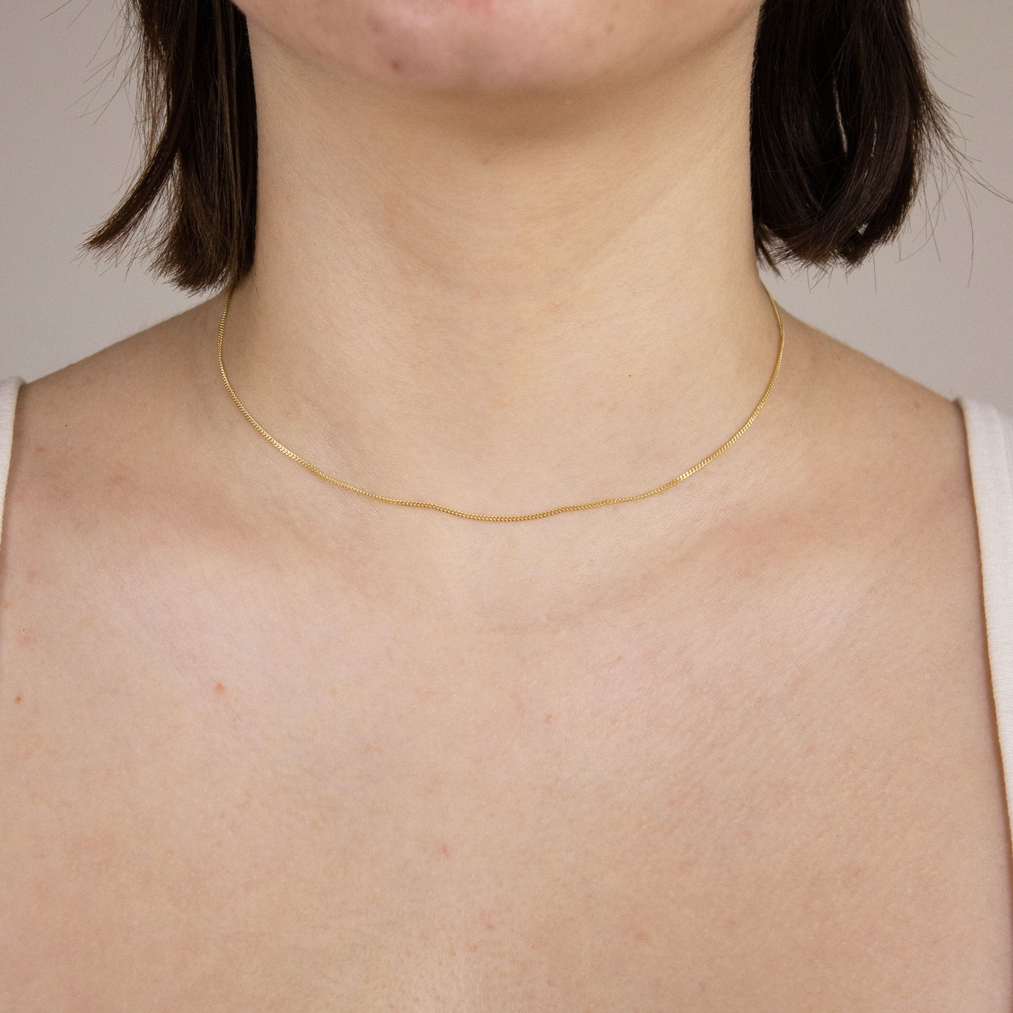 Goldkette Panzerkette Länge 55cm - Breite 1,1mm - 333-8 Karat Gold