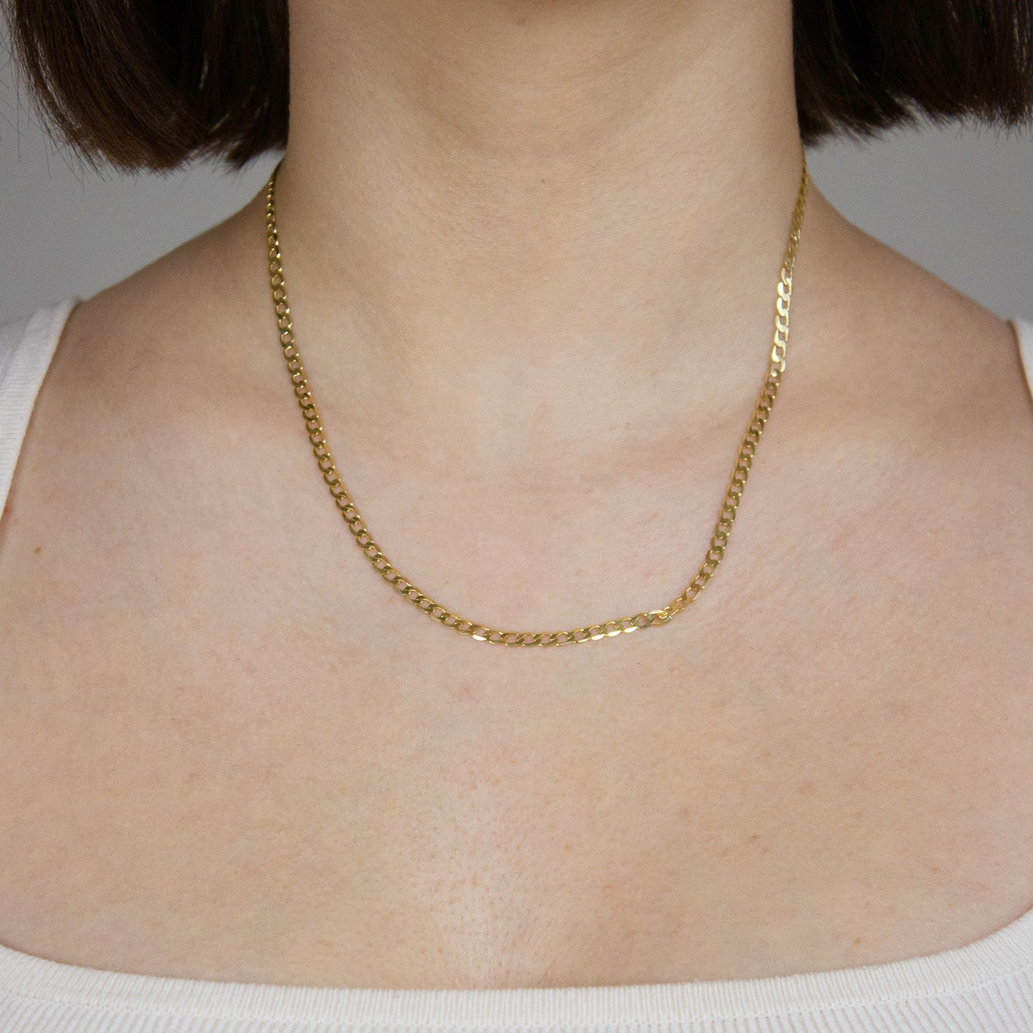 Goldkette Panzerkette Länge 45cm - Breite 3,1mm - 333-8 Karat Gold