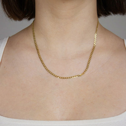 Goldkette Panzerkette Länge 45cm - Breite 3,1mm - 333-8 Karat Gold