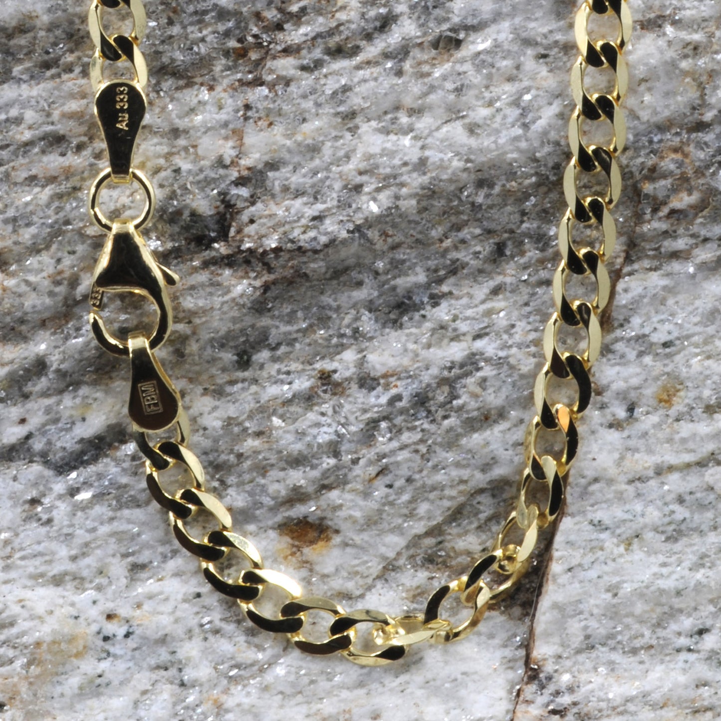 Goldkette Panzerkette Länge 45cm - Breite 3,1mm - 333-8 Karat Gold