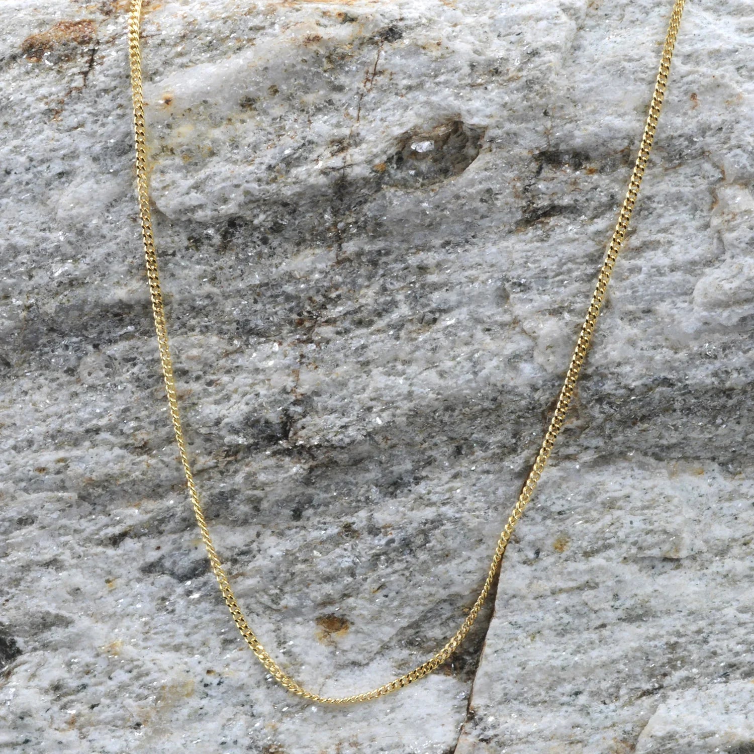 1,1 mm 60 cm 585 - 14 Karat Gold Halskette Panzerkette massiv Gold hochwertige Goldkette  3,44 g