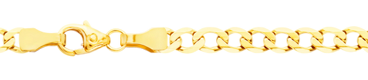 Goldkette Panzerkette Länge 21cm - Breite 3,9mm - 585-14 Karat Gold