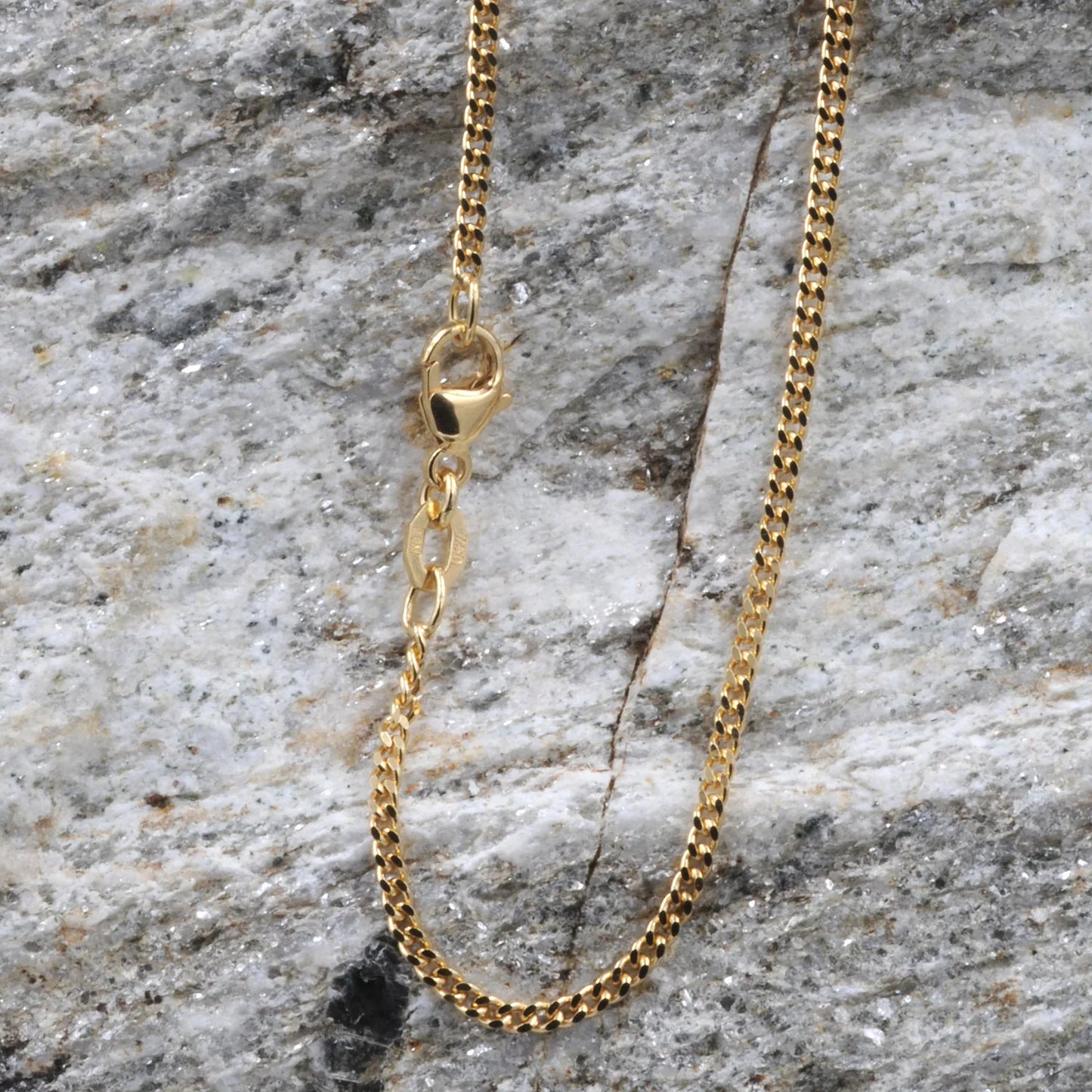 Goldkette Panzerkette Länge 50cm - Breite 1,7mm - 750-18 Karat Gold