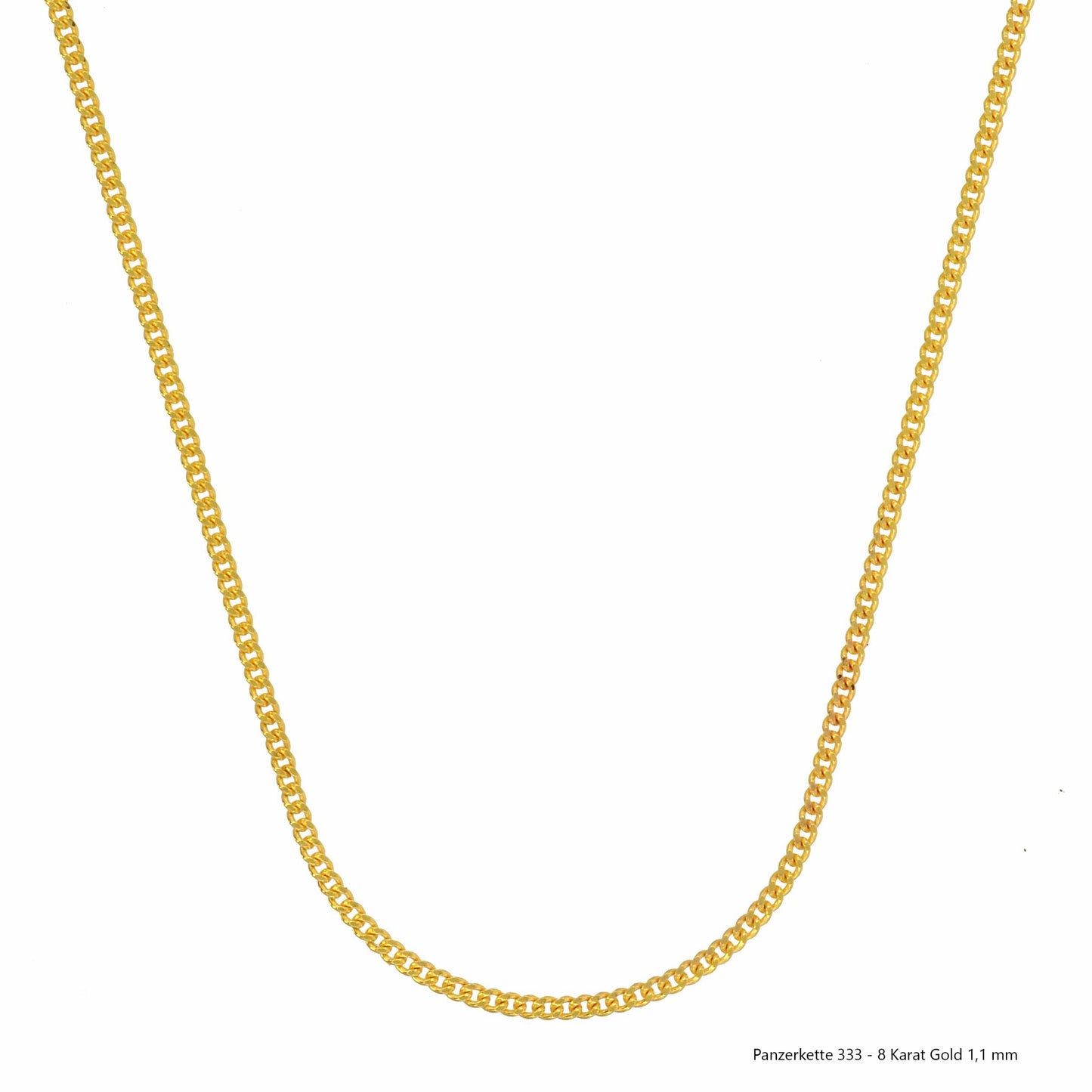 Edle massive Goldkette Panzerkette Halskette aus 333 - 8 Karat Gold