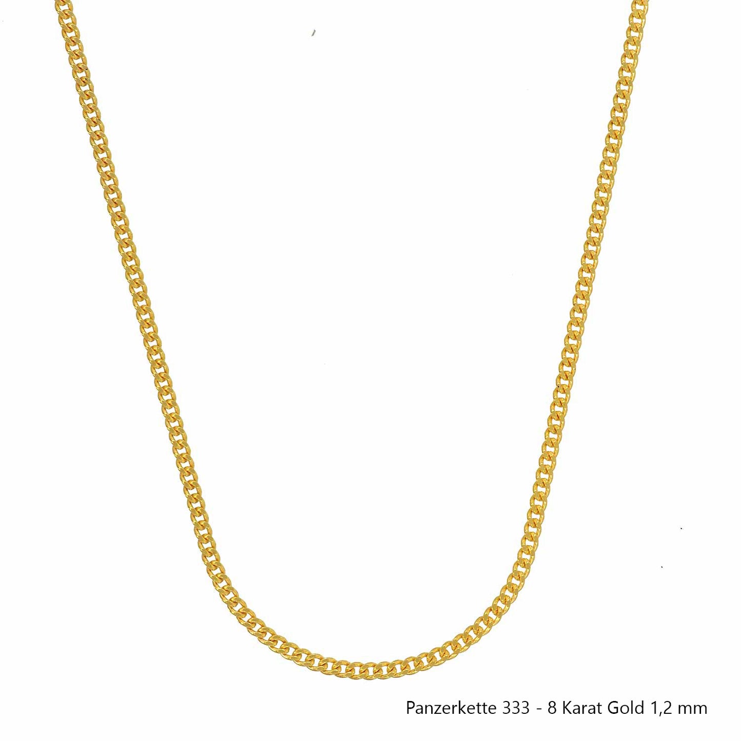 Edle massive Goldkette Panzerkette Halskette aus 333 - 8 Karat Gold