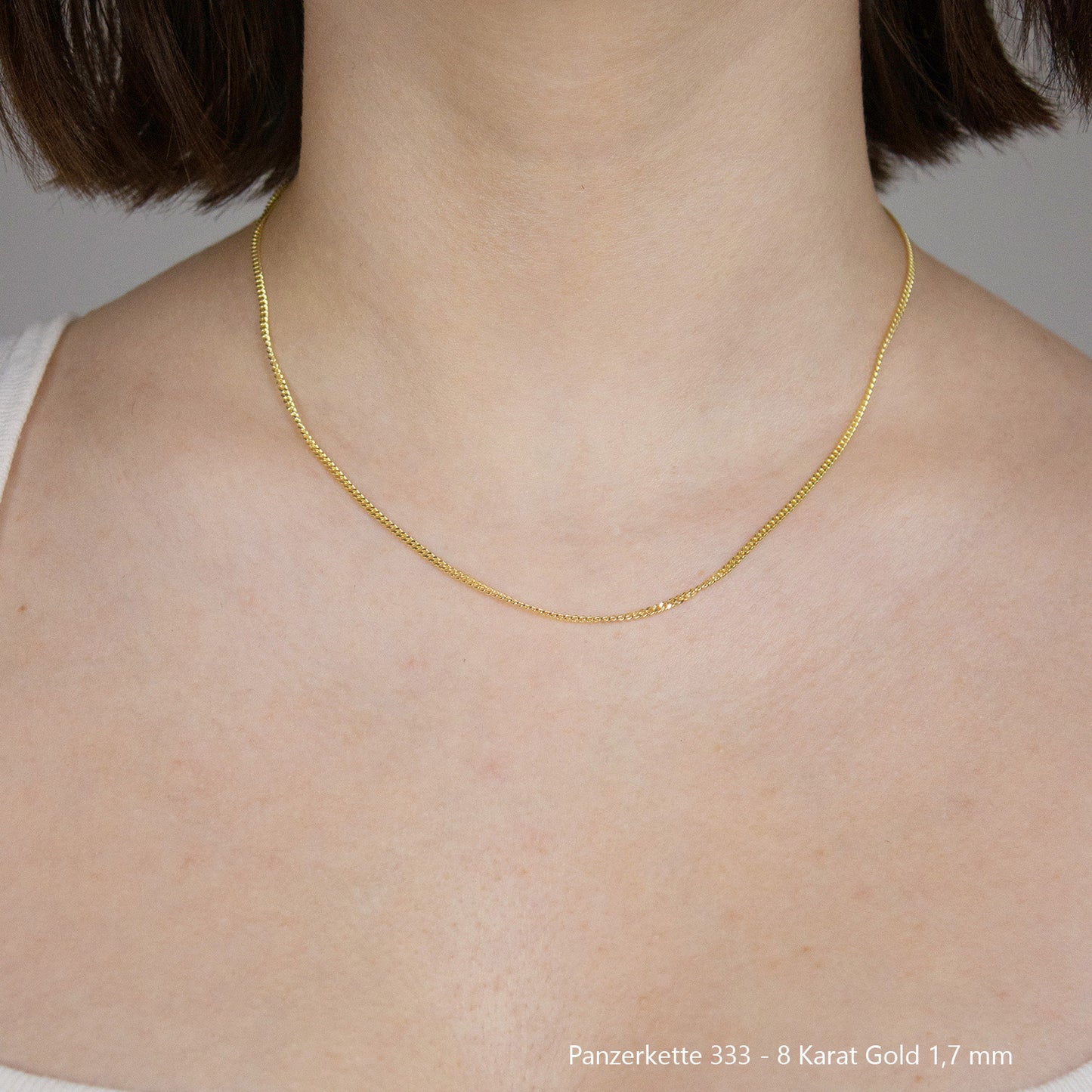 Edle massive Goldkette Panzerkette Halskette aus 333 - 8 Karat Gold